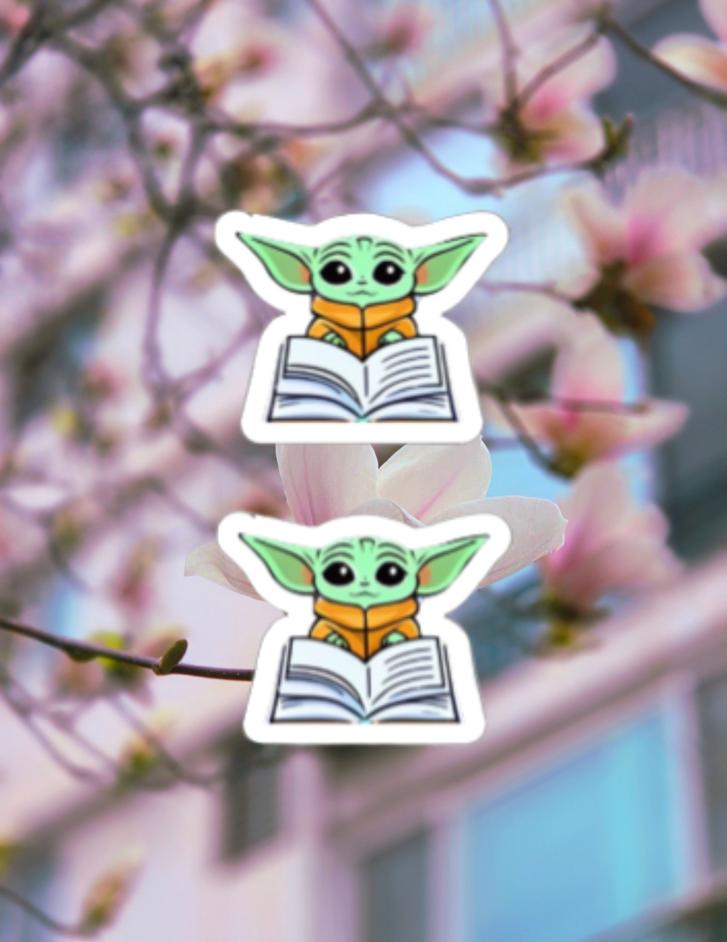 "Baby Yoda, Baby Book" Vinyl Sticker